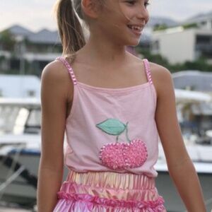 Lola + the Boys GEM CHERRY TANK size 4
